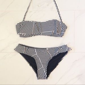 Black and White Stripe Bikini
